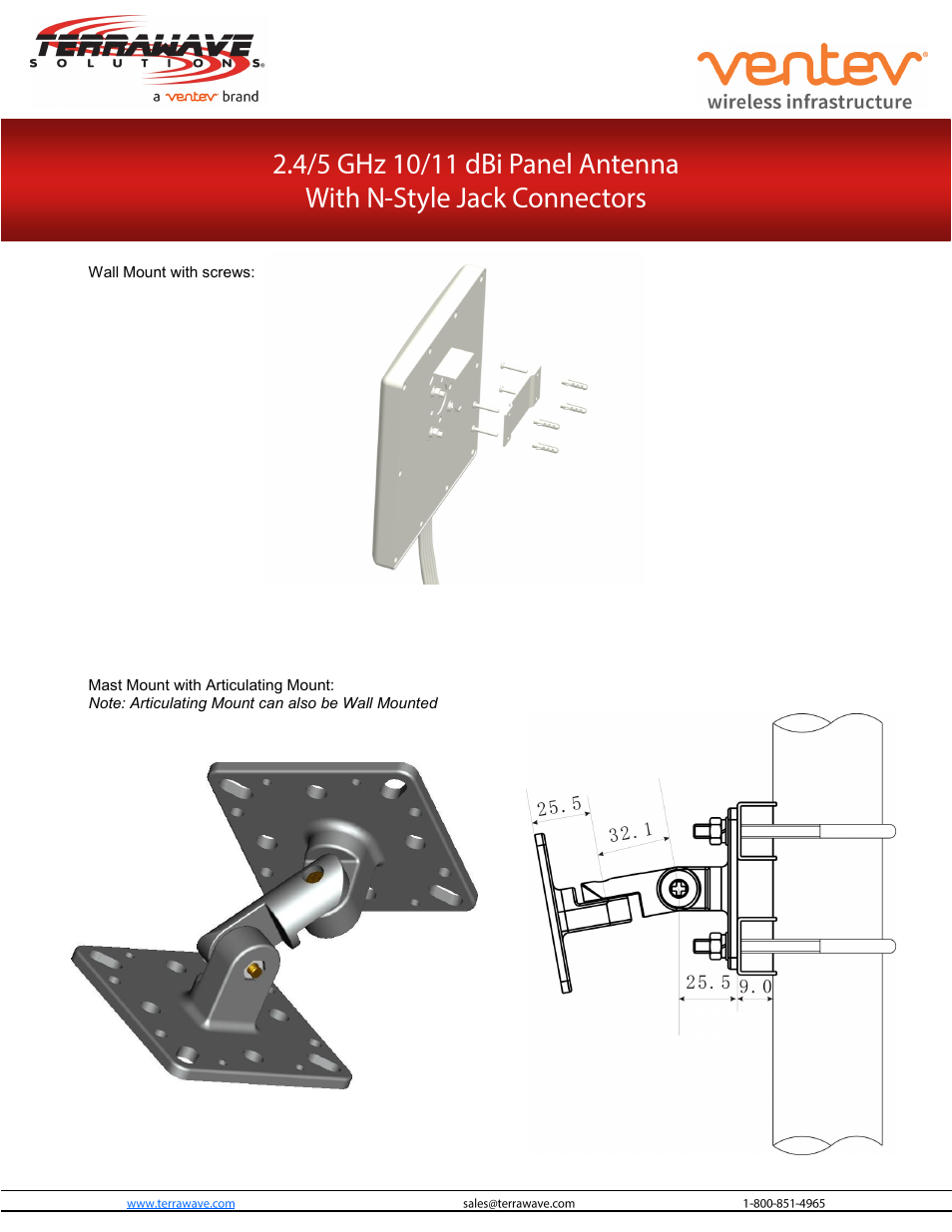 TerraWave M6100110MP1D0006 User Manual | Page 2 / 2