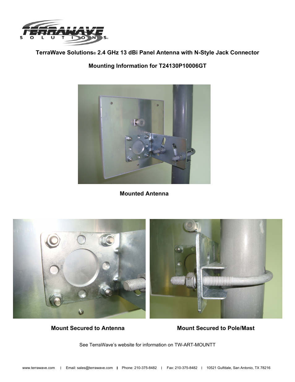 TerraWave T24130P10006GT User Manual | Page 2 / 2
