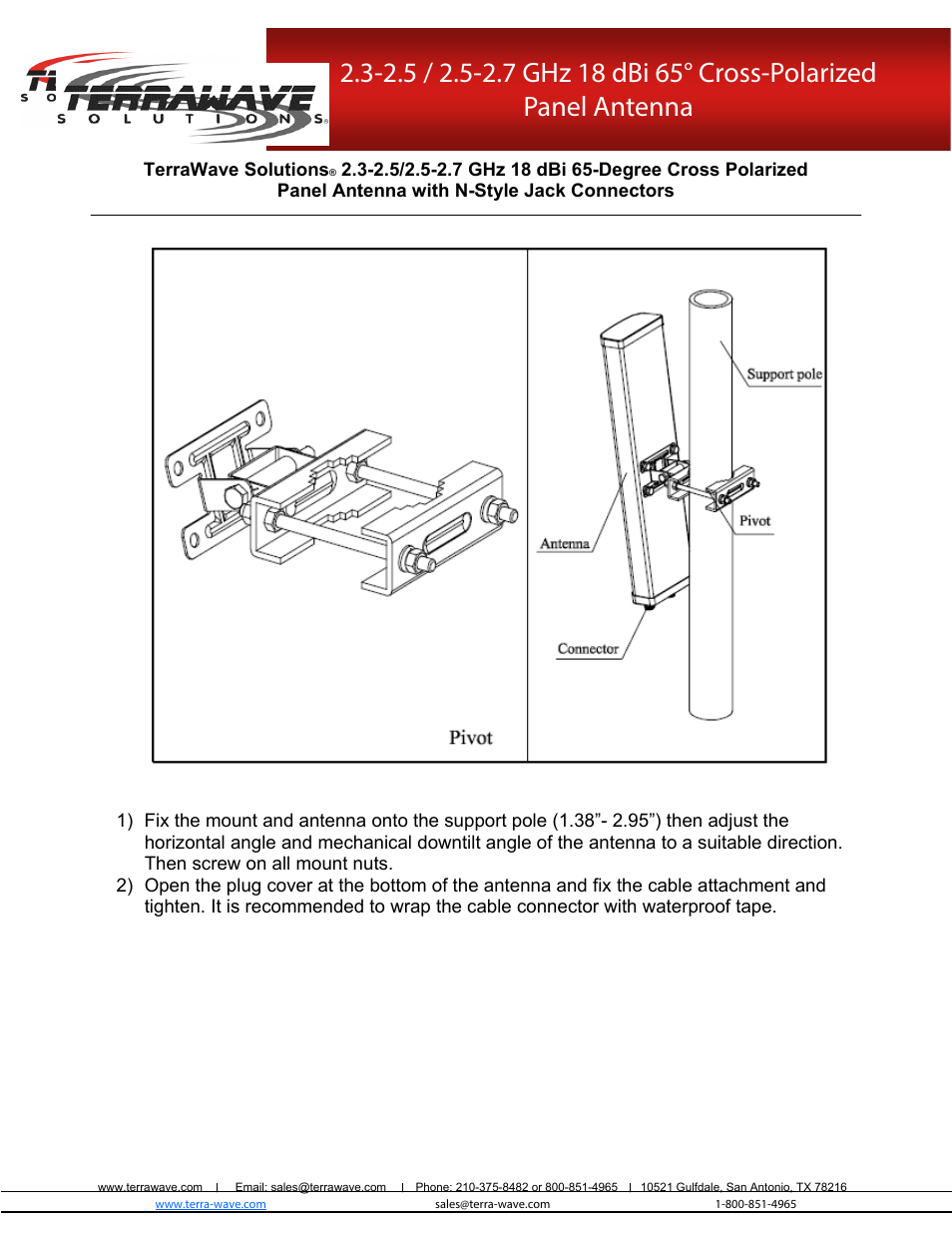 TerraWave T23180P10006-65X User Manual | Page 2 / 2