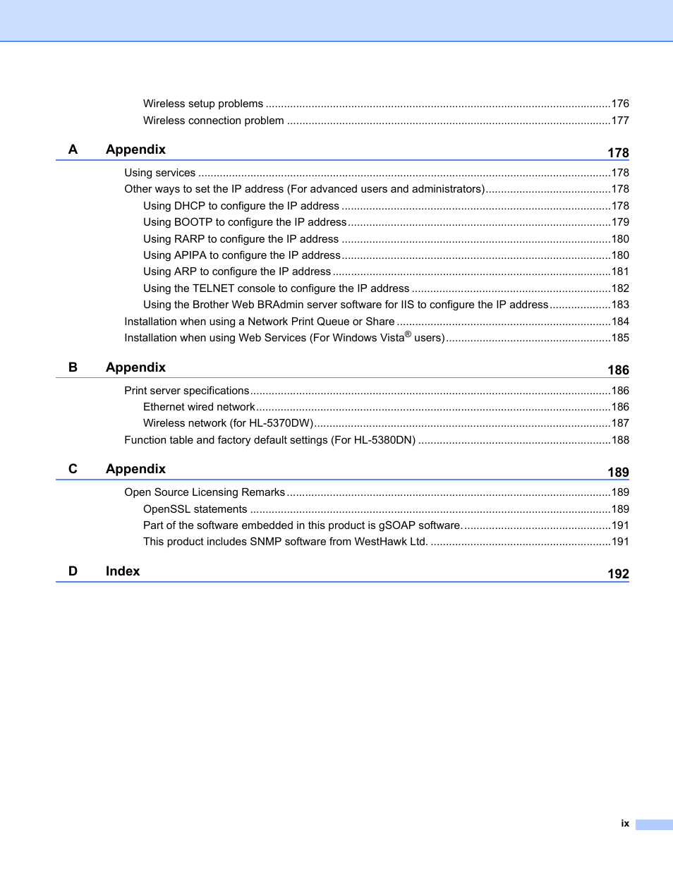 Brother HL 5370DW User Manual | Page 10 / 203