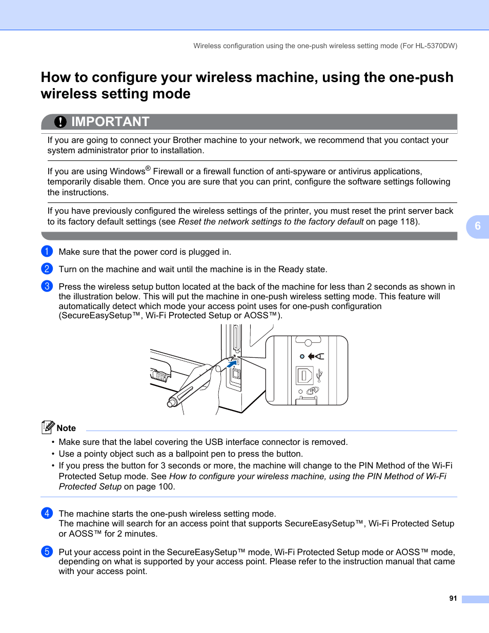 Important | Brother HL 5370DW User Manual | Page 101 / 203