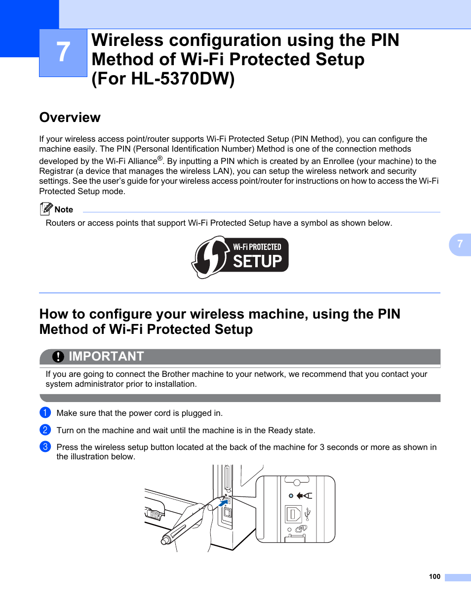 Overview, Important | Brother HL 5370DW User Manual | Page 110 / 203