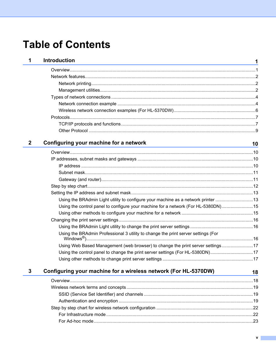 Brother HL 5370DW User Manual | Page 6 / 203