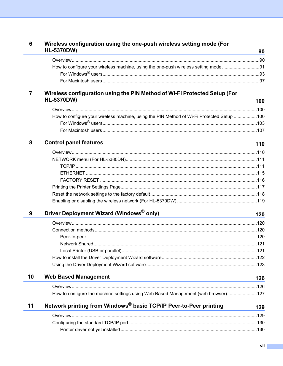 Brother HL 5370DW User Manual | Page 8 / 203