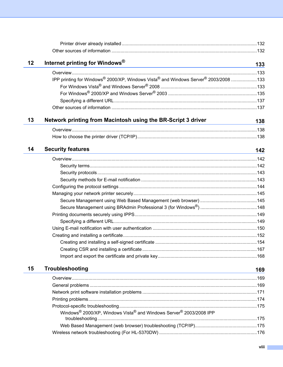 Brother HL 5370DW User Manual | Page 9 / 203