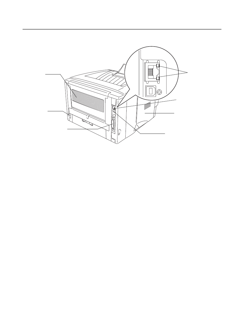 Back view, Back view -3 | Brother HL-5050 User Manual | Page 20 / 137