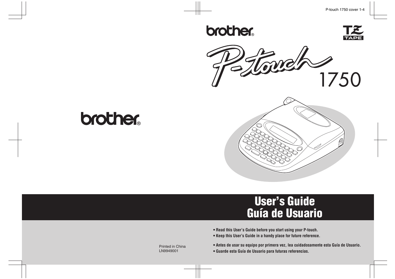 Brother P-touch PT-1750 User Manual | 68 pages