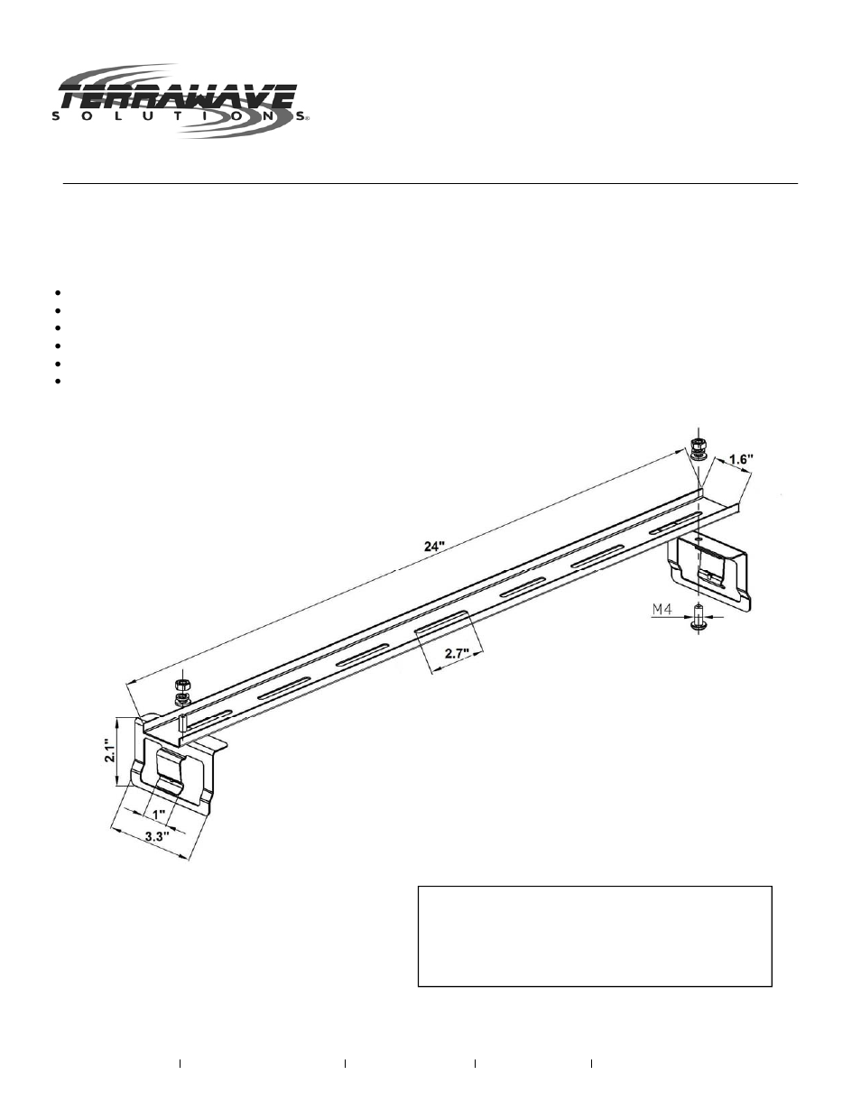 TerraWave TW-AC-BKT User Manual | 2 pages