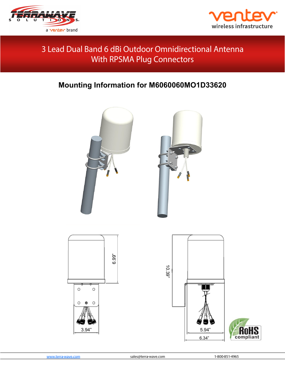 TerraWave M6060060MO1D33620 User Manual | Page 2 / 2