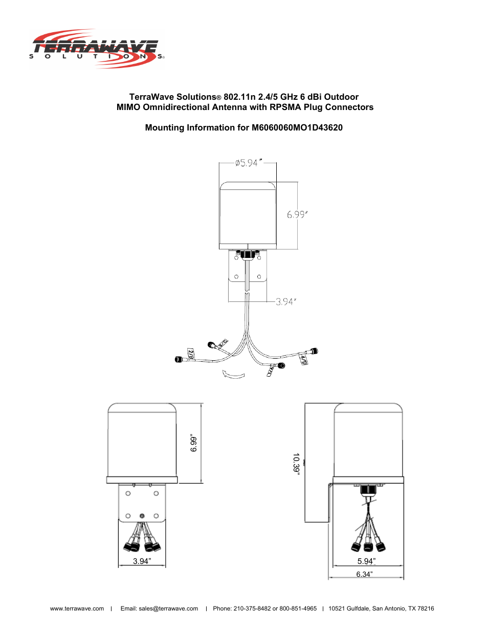 TerraWave M6060060MO1D43620 User Manual | Page 2 / 3
