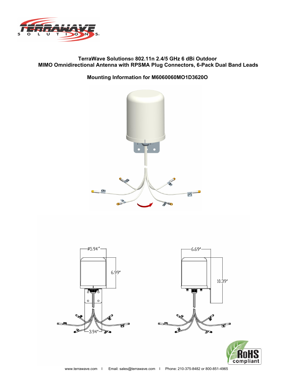 TerraWave M6060060MO1D3620O User Manual | Page 2 / 3