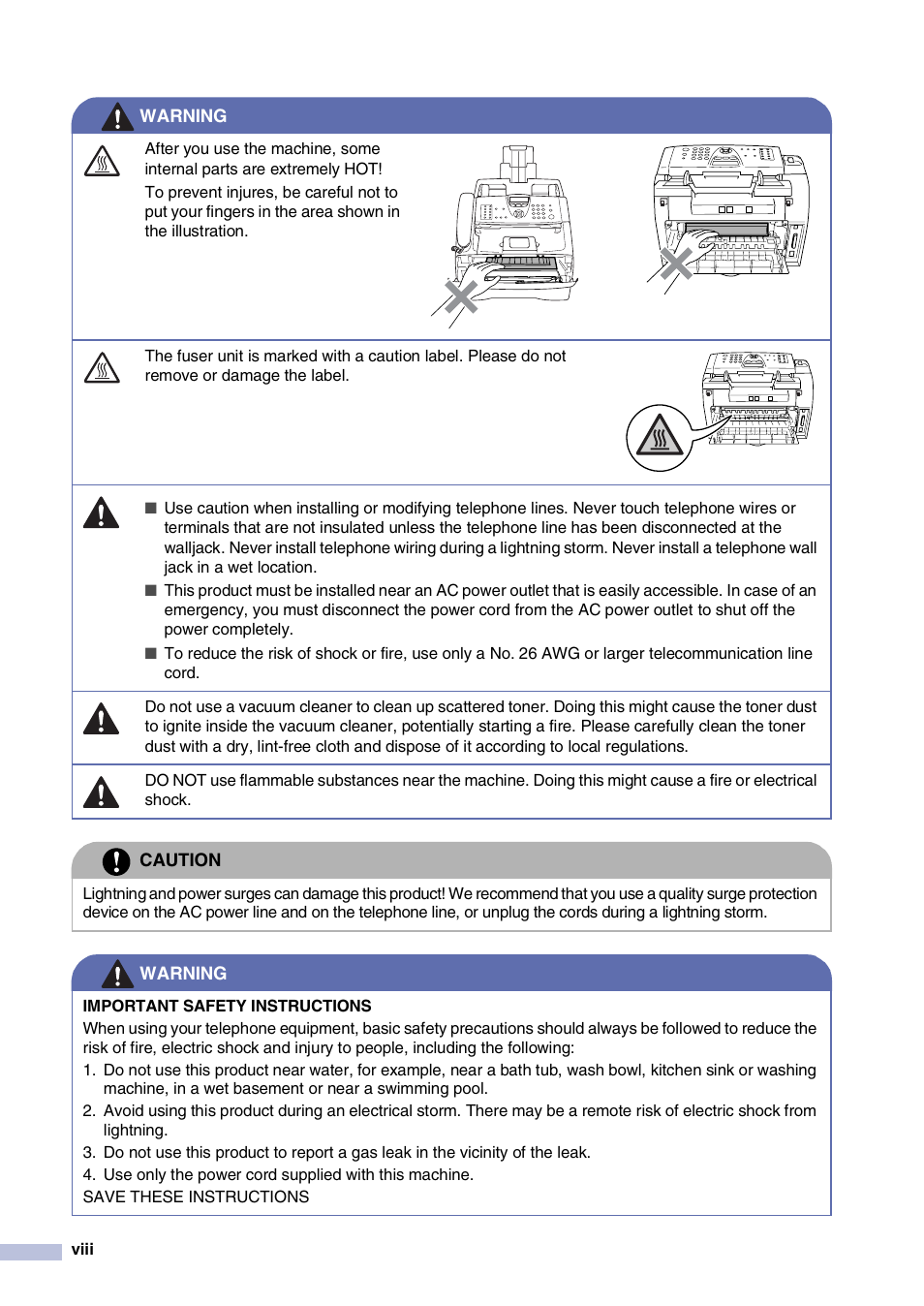 Brother IntelliFax-2820 User Manual | Page 10 / 159