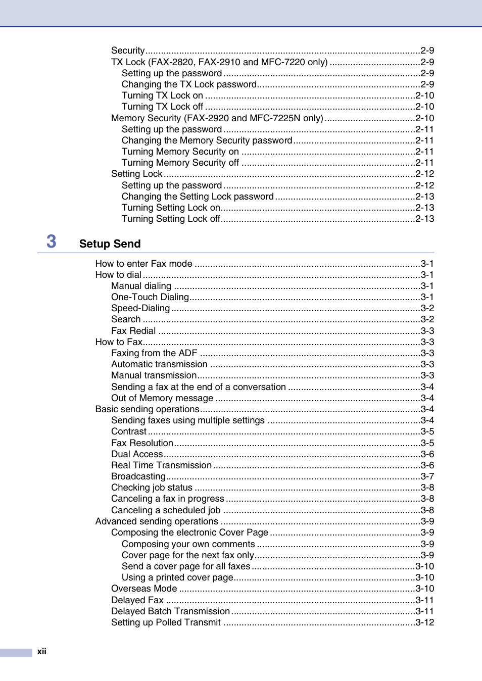 Brother IntelliFax-2820 User Manual | Page 14 / 159