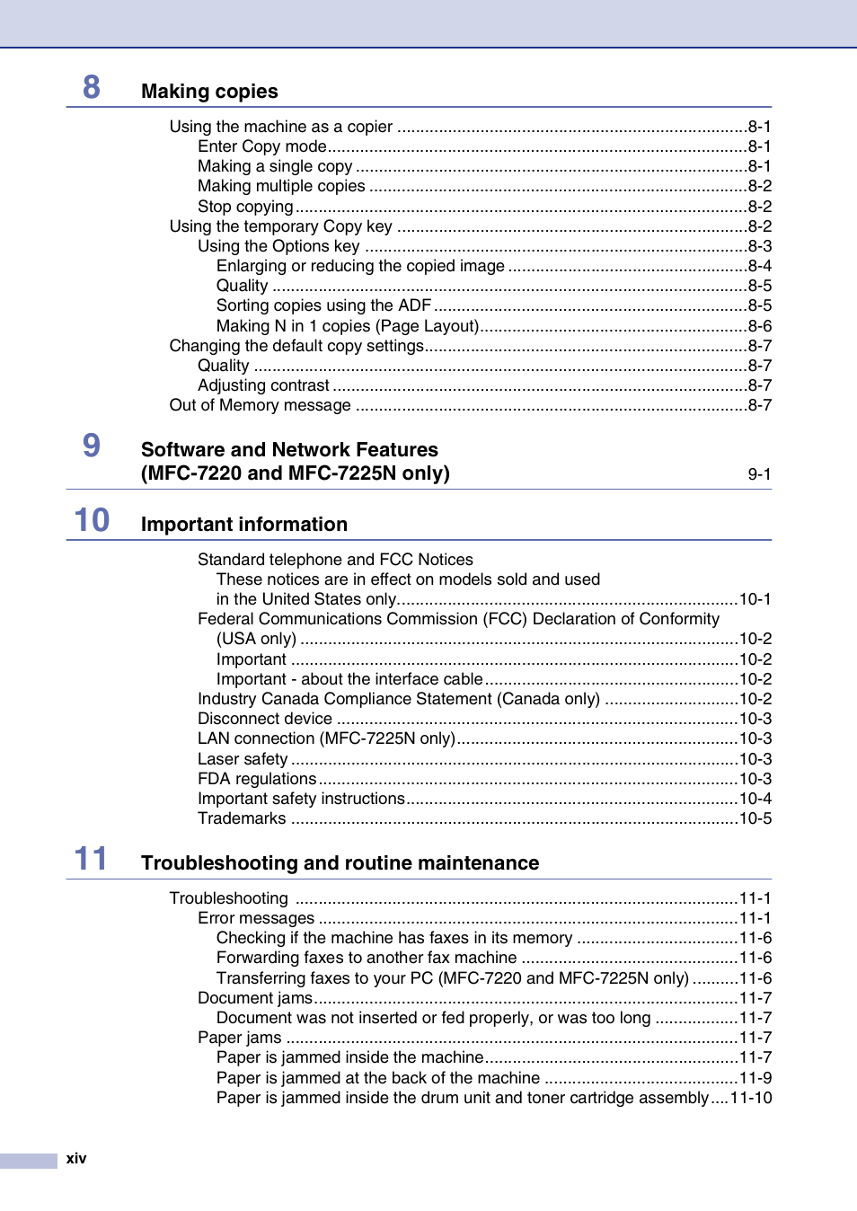 Brother IntelliFax-2820 User Manual | Page 16 / 159
