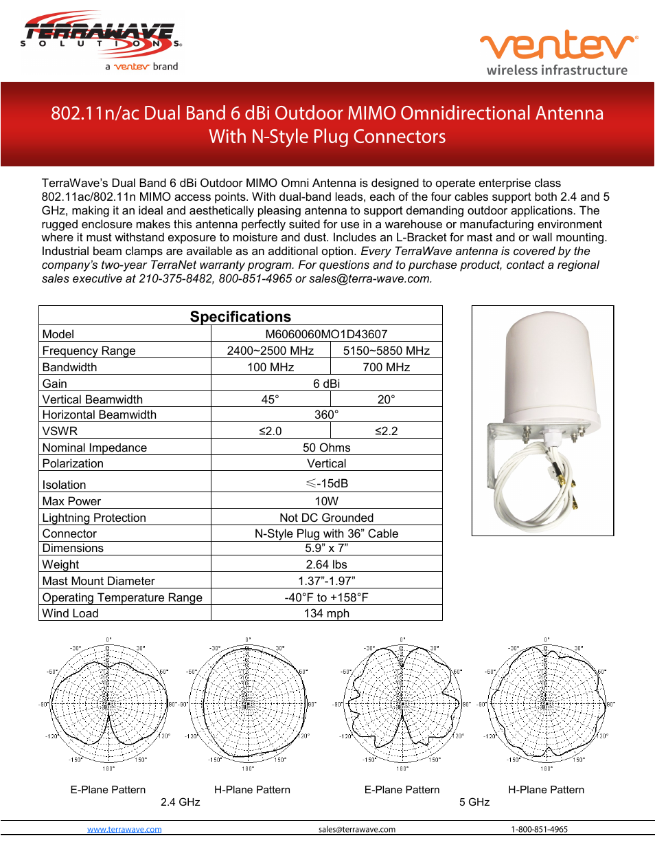 TerraWave M6060060MO1D43607 User Manual | 3 pages