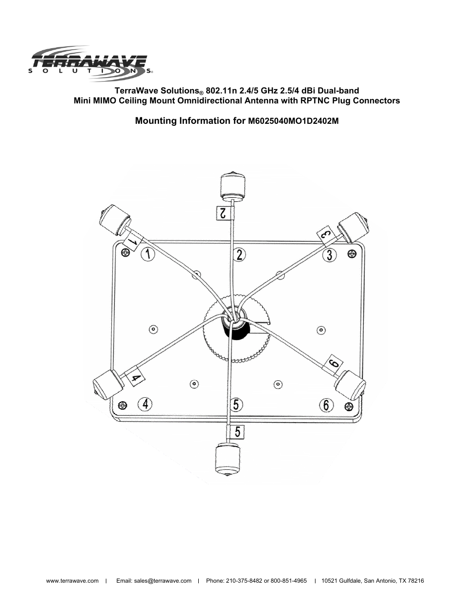 TerraWave M6025040MO1D2402S User Manual | Page 2 / 2
