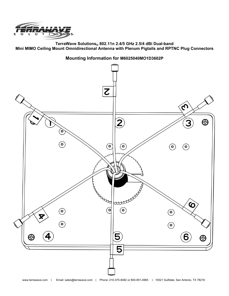 TerraWave M6025040MO1D3602P User Manual | Page 2 / 2