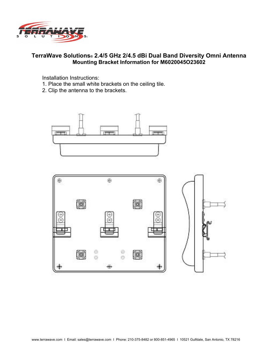 Terrawave solutions | TerraWave M6020045O23602 User Manual | Page 2 / 2