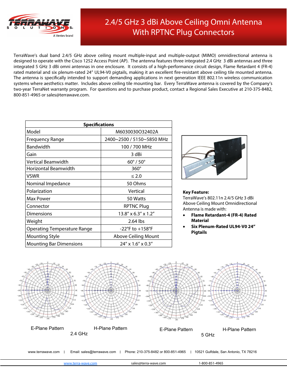 TerraWave M6030030O32402A User Manual | 2 pages