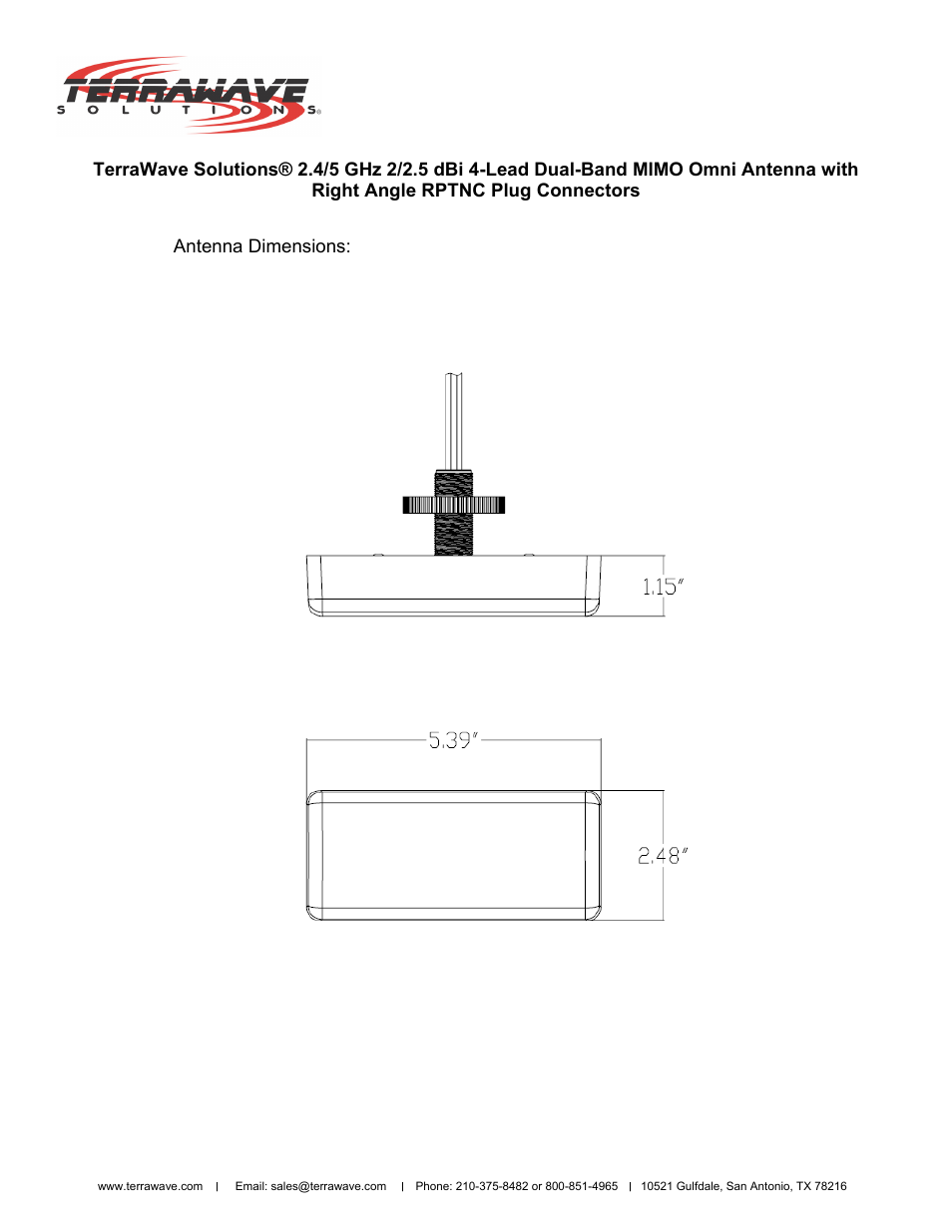 TerraWave M602025O1D43602RA User Manual | Page 2 / 3