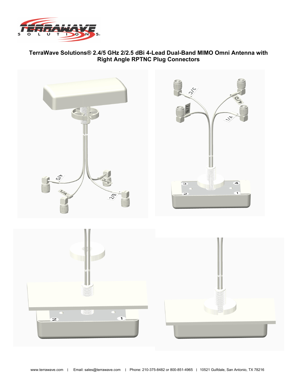 TerraWave M602025O1D43602RA User Manual | Page 3 / 3
