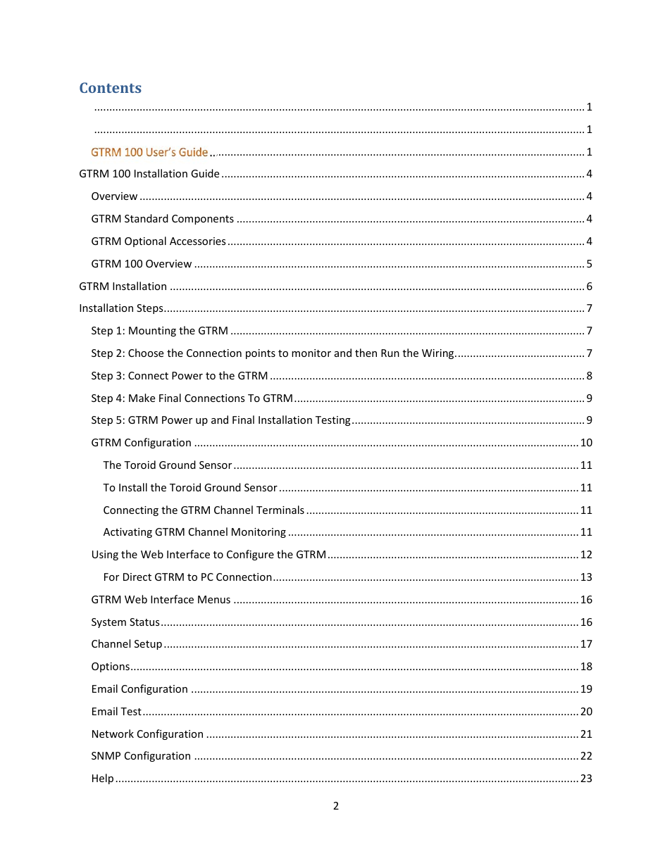 TerraWave GTRM 100 KIT V3.0 User Manual | Page 2 / 37