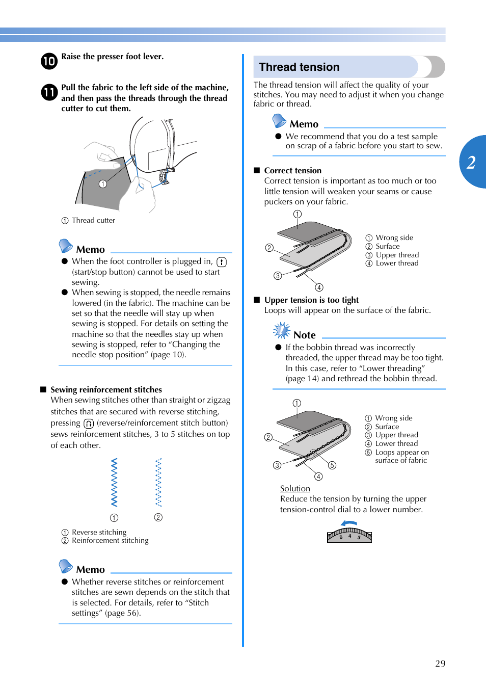 Thread tension | Brother EN 1470 User Manual | Page 31 / 72