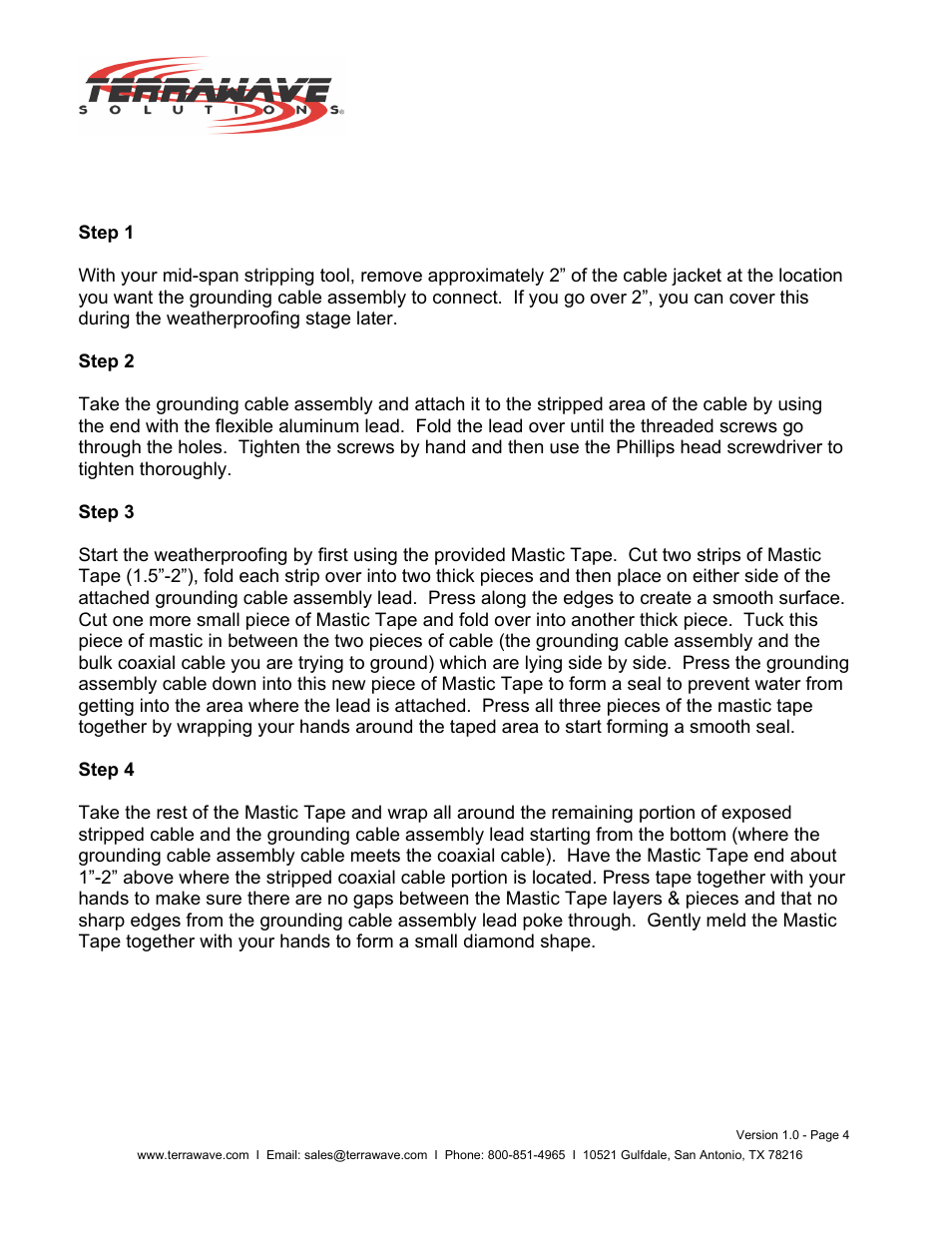 TerraWave TWS-600-GRDKIT User Manual | Page 4 / 5