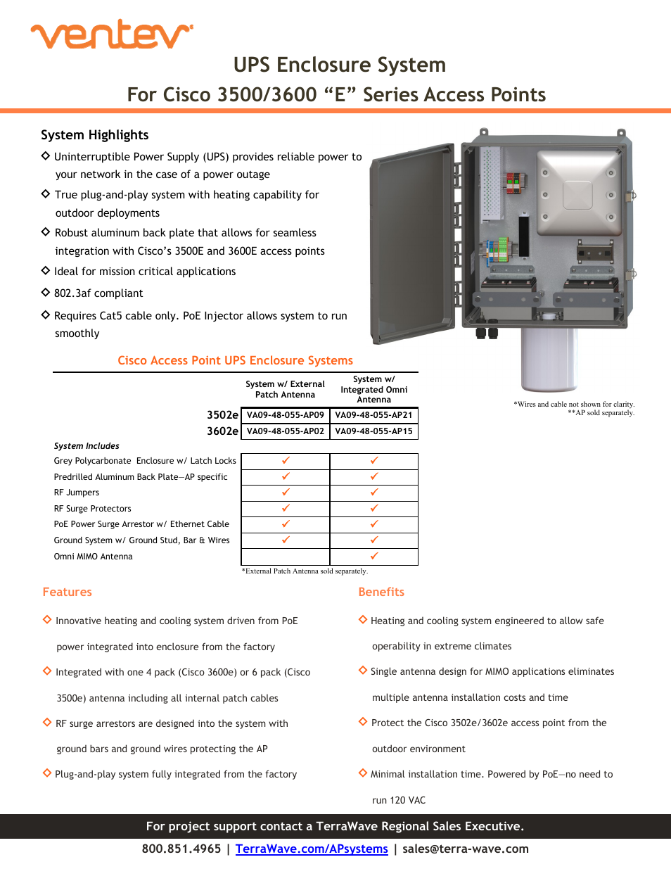 TerraWave VA09-48-055-AP09 User Manual | 2 pages