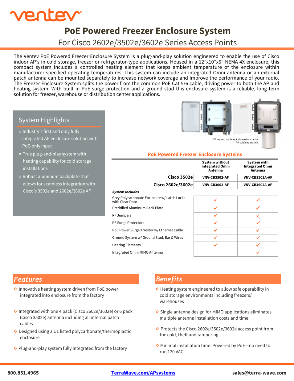 TerraWave VNV-CB3602-AF User Manual | 2 pages