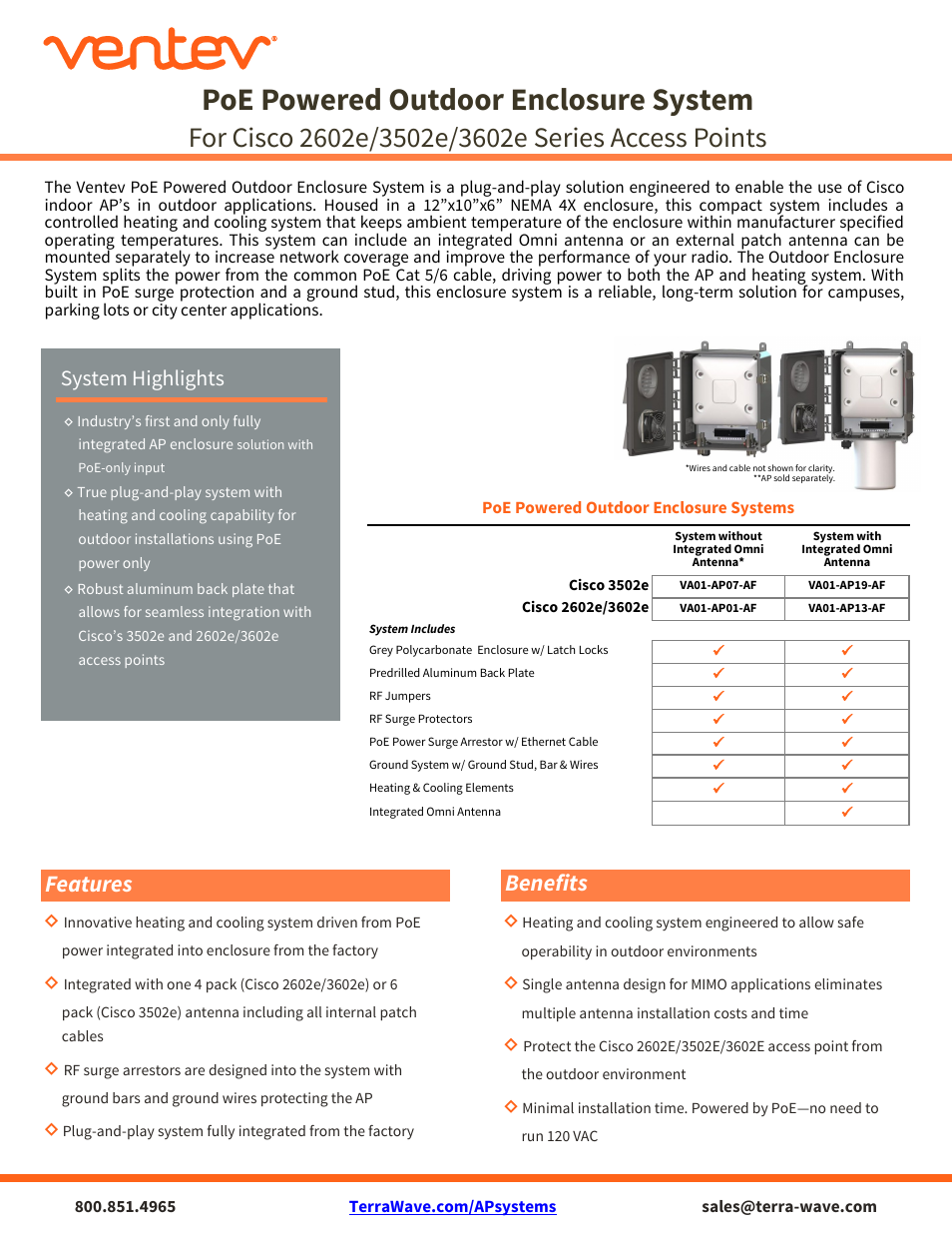 TerraWave VA01-AP07-AF User Manual | 2 pages
