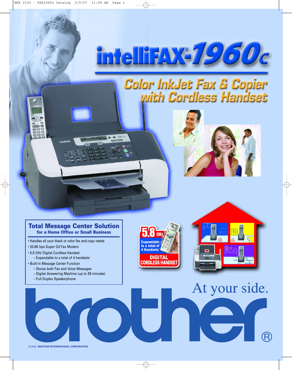 Brother IntelliFAX 1960C User Manual | 2 pages