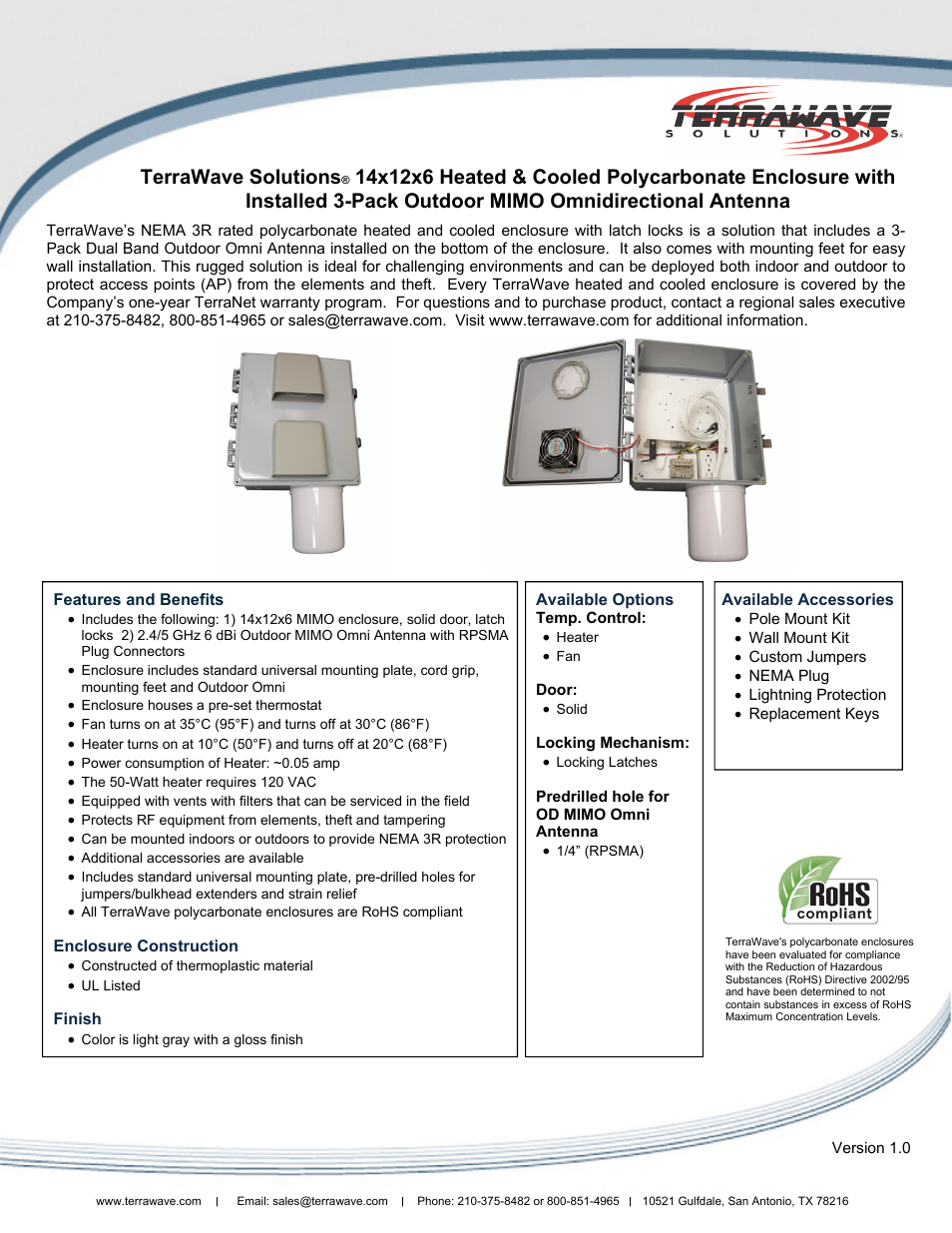 TerraWave 14126HCPOLY-OO3RS User Manual | 2 pages
