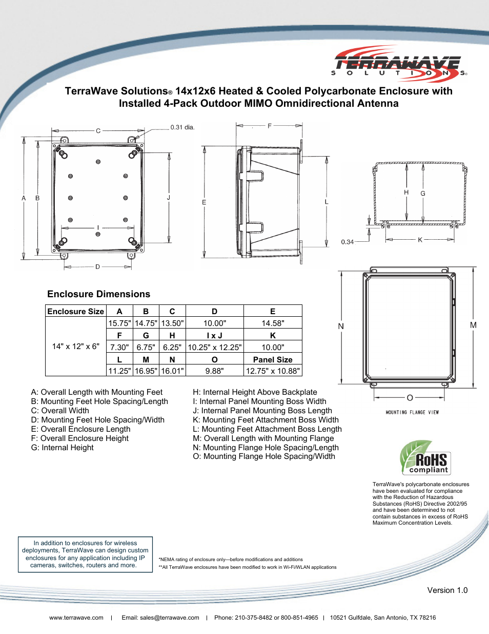 Terrawave solutions | TerraWave 14126OHCPLY-OO-RT User Manual | Page 2 / 2