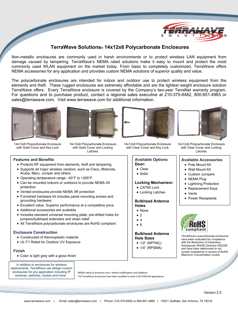 TerraWave V14126-C60-O-4-V User Manual | 2 pages