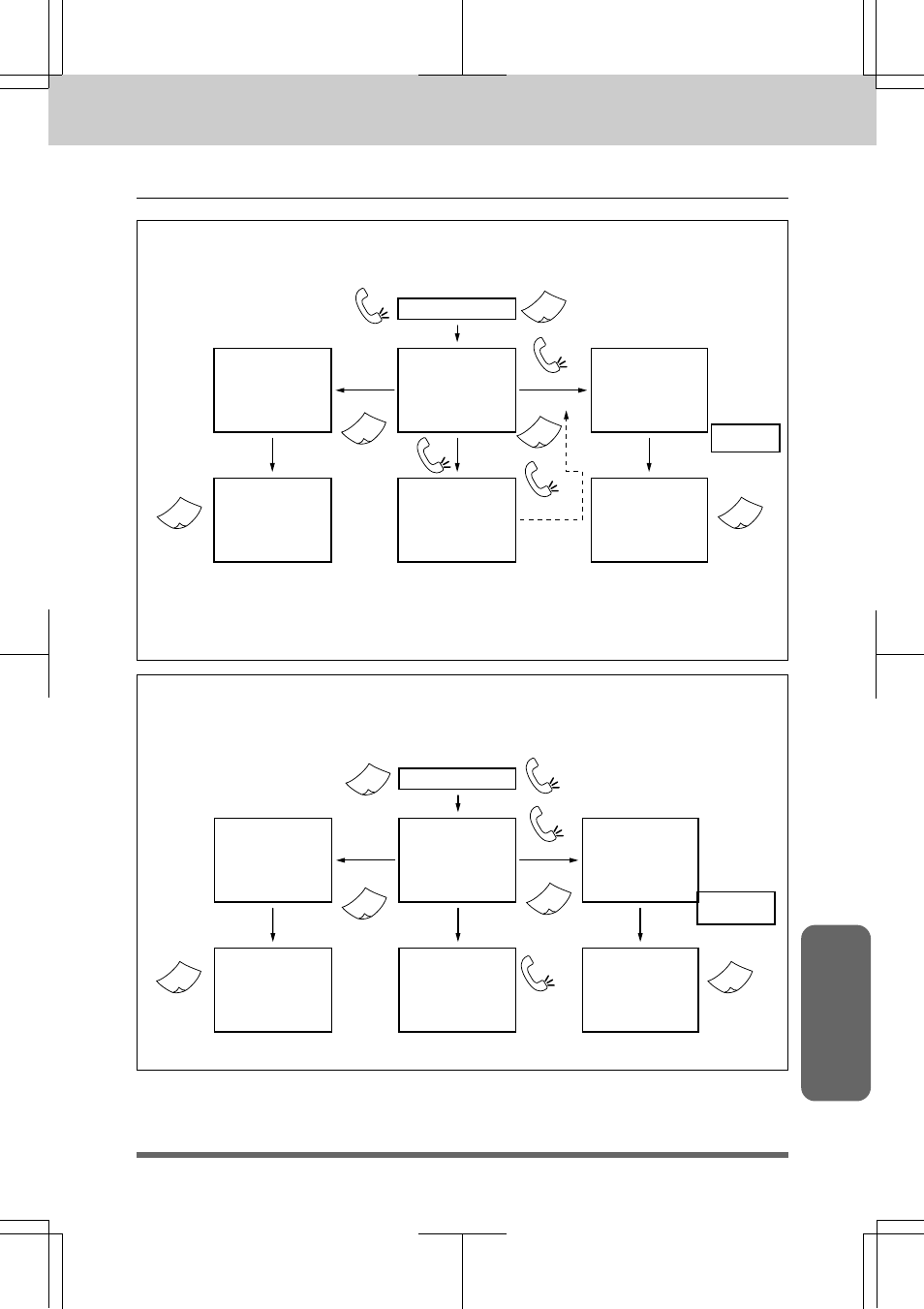 Flowchart of an incoming call -3, Message center mode settings, Flowchart of an incoming call | Brother MFC 7550MC User Manual | Page 125 / 235