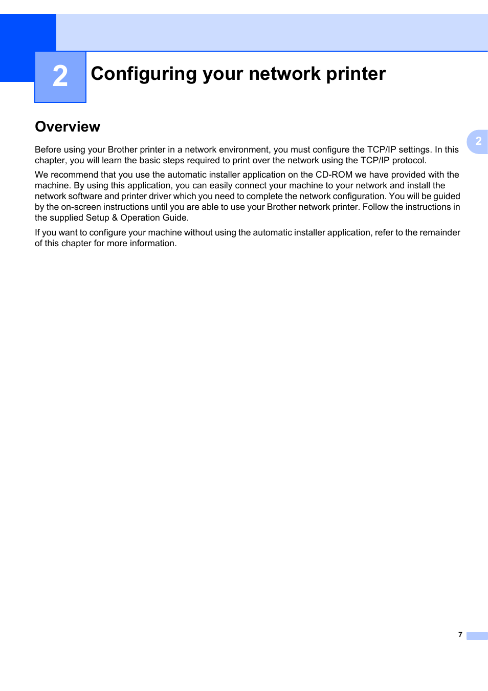 Configuring your network printer, Overview | Brother ETHERNET QL-580N User Manual | Page 12 / 42