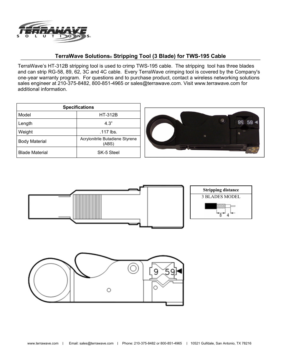 TerraWave HT-312B User Manual | 1 page