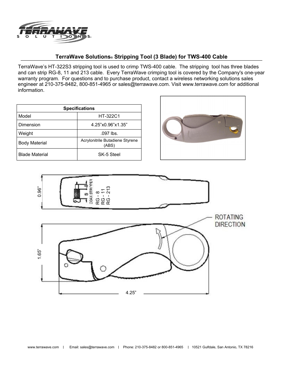 TerraWave HT-322S3 User Manual | 1 page