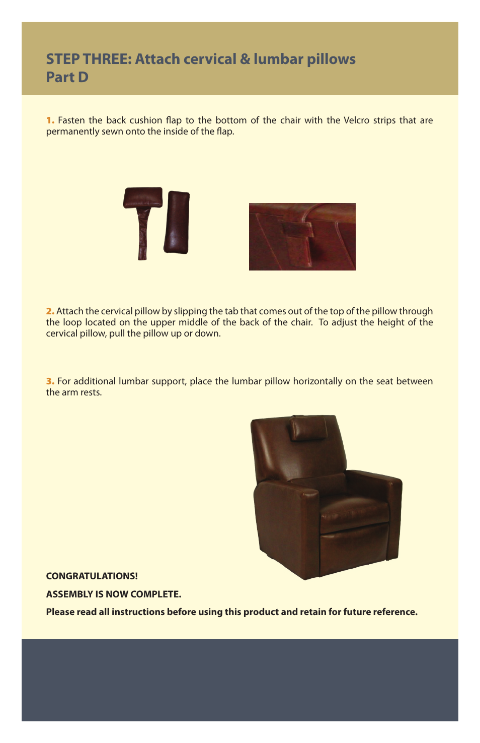 Therasage Cosmo Zero Gravity Recliner User Manual | Page 6 / 11