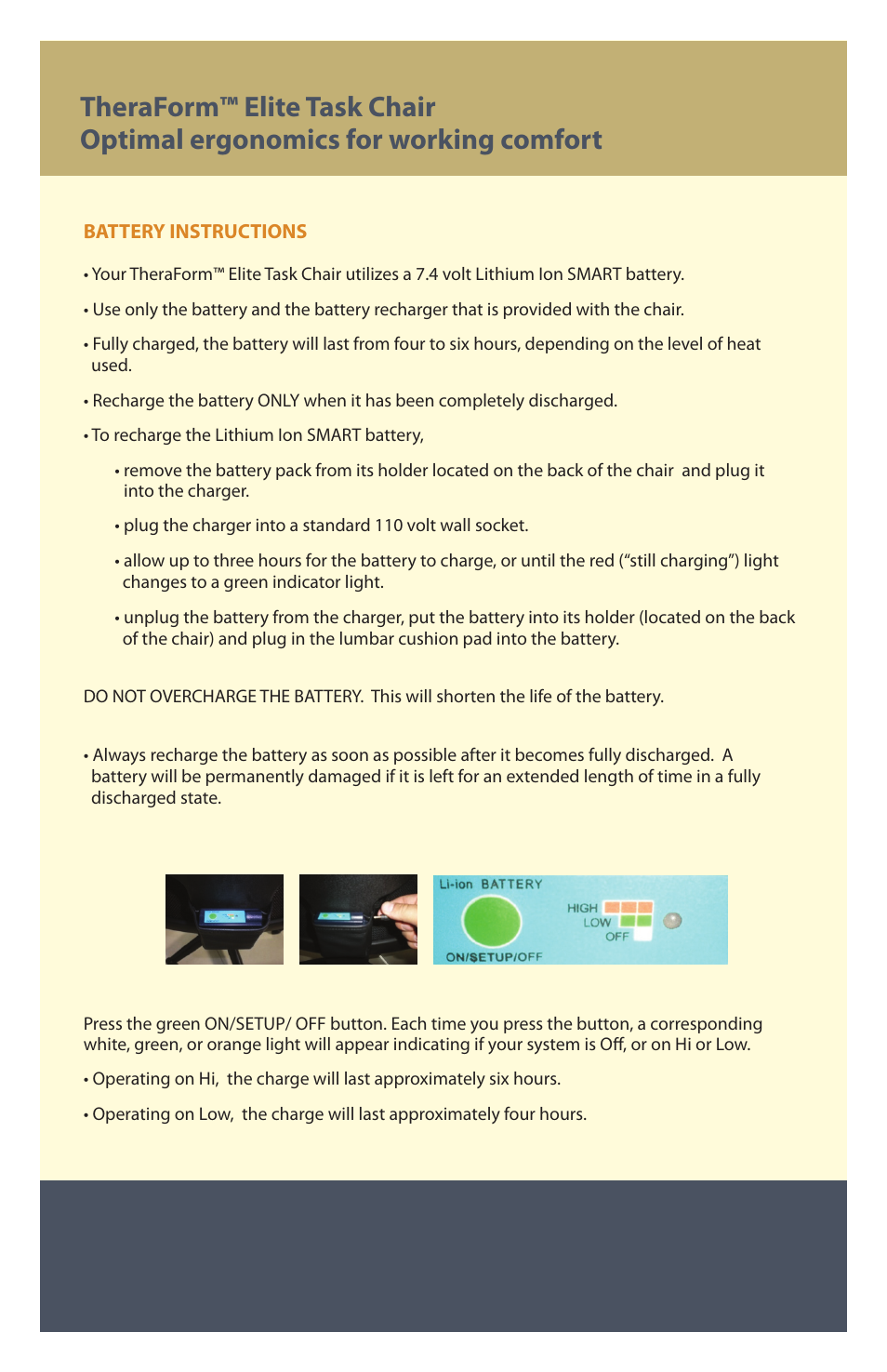 Therasage Task Chair User Manual | Page 4 / 8