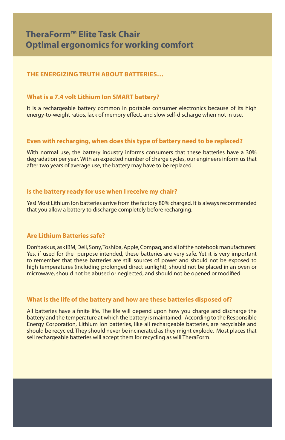 Therasage Task Chair User Manual | Page 5 / 8