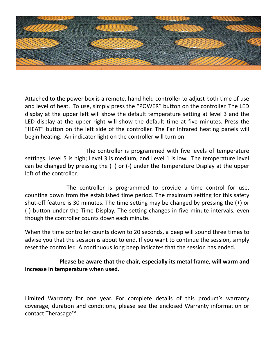 Slide number 5, The elite task office chair, With far infrared heat | Therasage Portable Sauna User Manual | Page 5 / 11