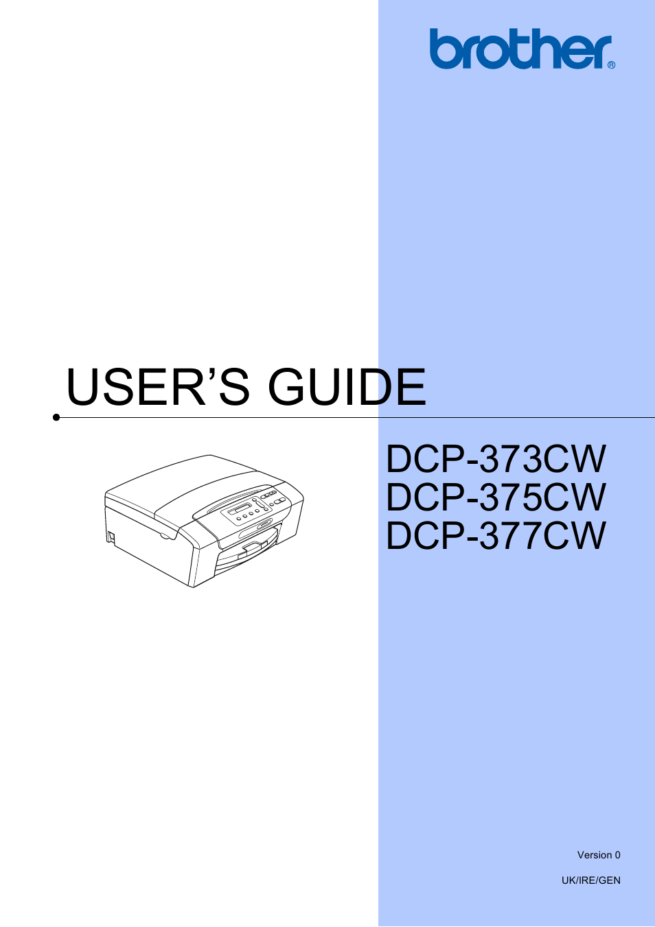 Brother DCP-375CW User Manual | 109 pages