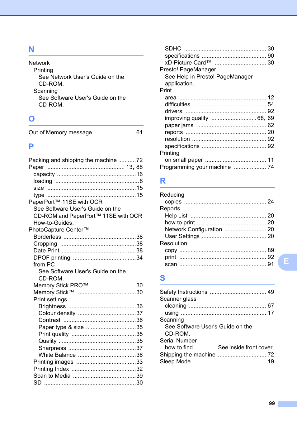 Brother DCP-375CW User Manual | Page 107 / 109