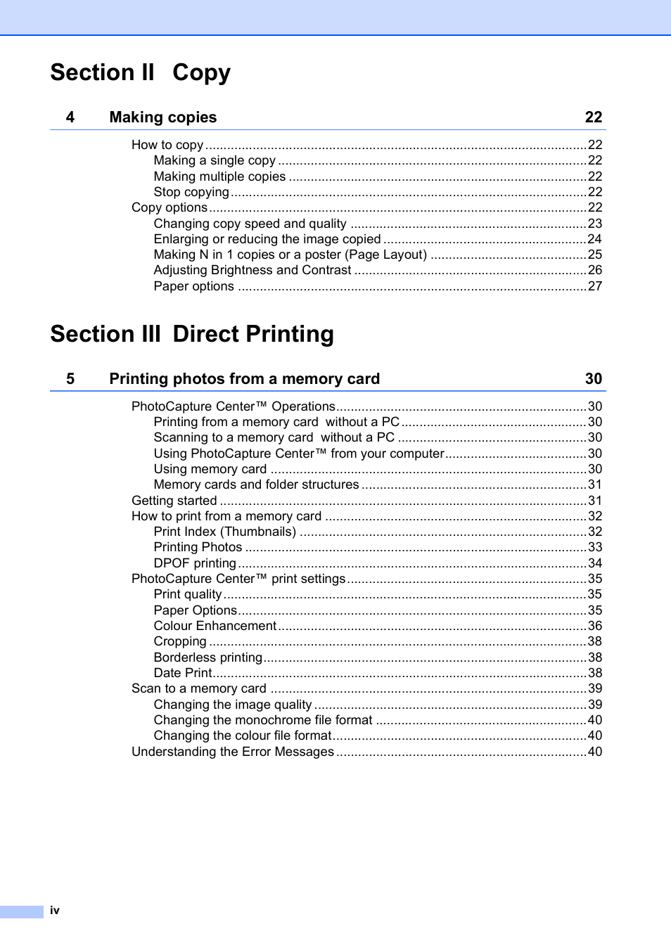 Brother DCP-375CW User Manual | Page 6 / 109