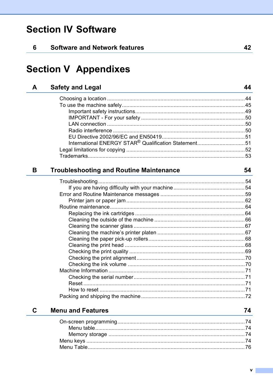 Brother DCP-375CW User Manual | Page 7 / 109