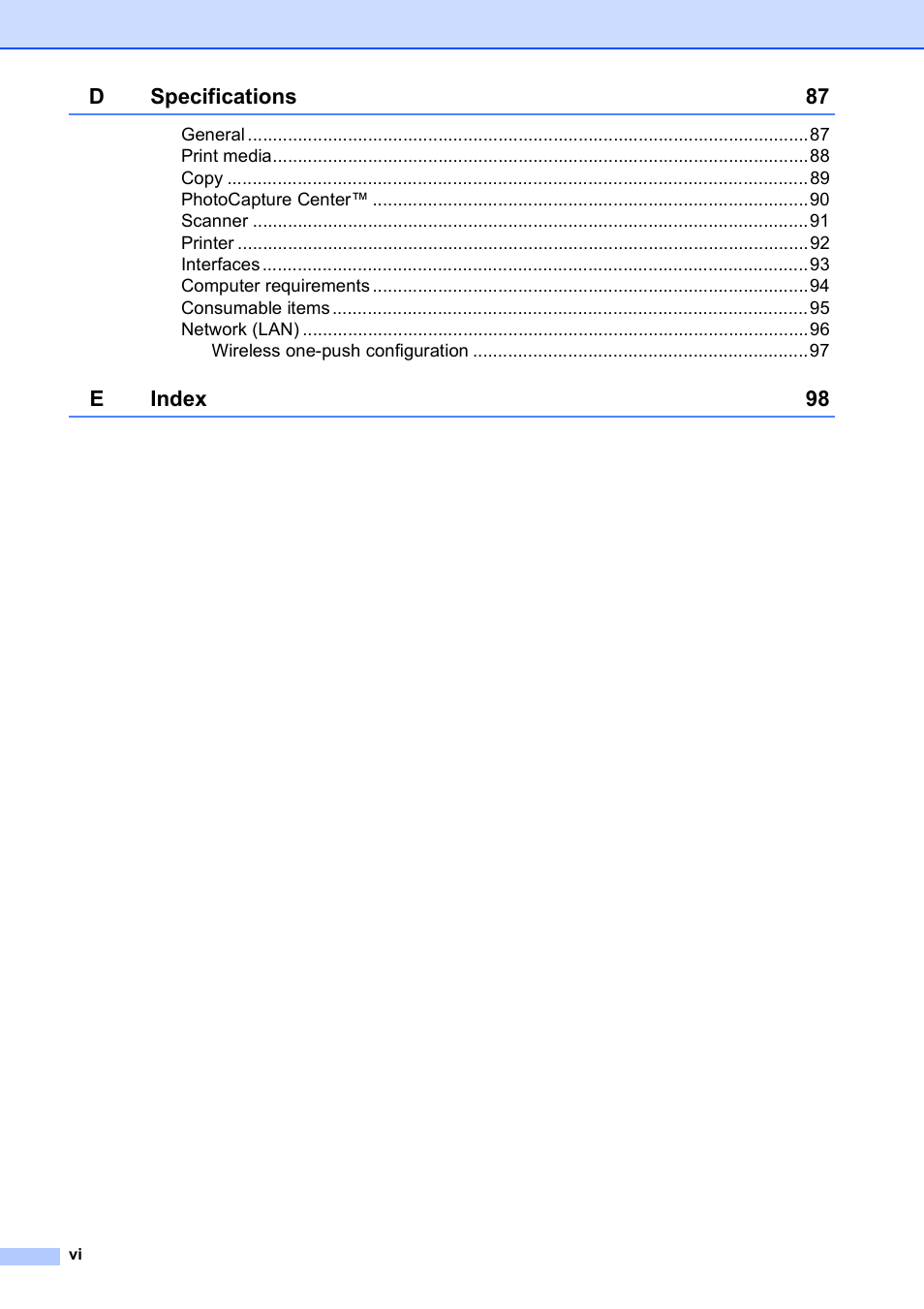 Brother DCP-375CW User Manual | Page 8 / 109