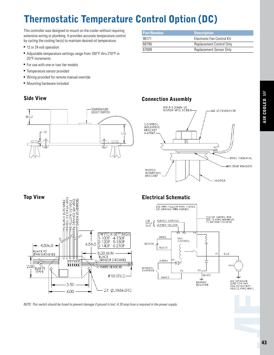 Thermostatic temperature control option (dc) | Thermal Transfer Systems MF Series User Manual | Page 4 / 4