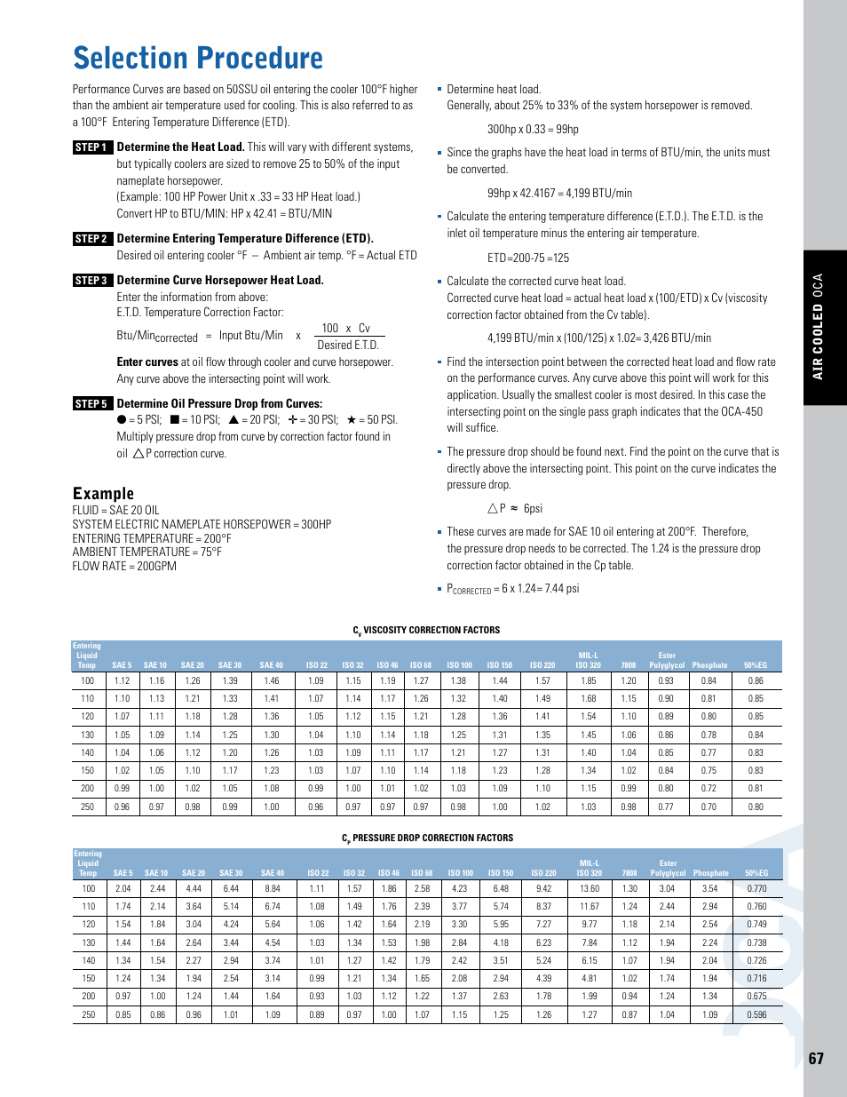 Selection procedure, Example | Thermal Transfer Systems OCA Series User Manual | Page 4 / 6